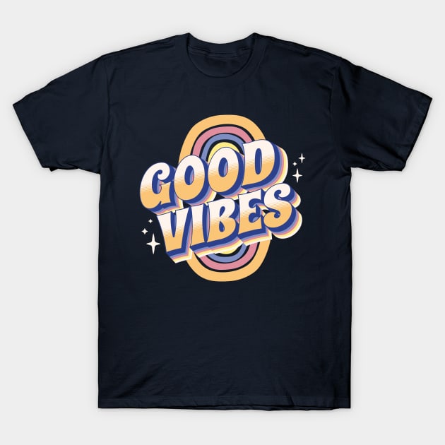 Good Vibes Retro T-Shirt by LCQueen